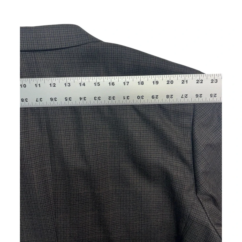 Ralph Lauren 52R 52S Brown Houndstooth Blazer Jacket Sport Suit Coat Wool‎
